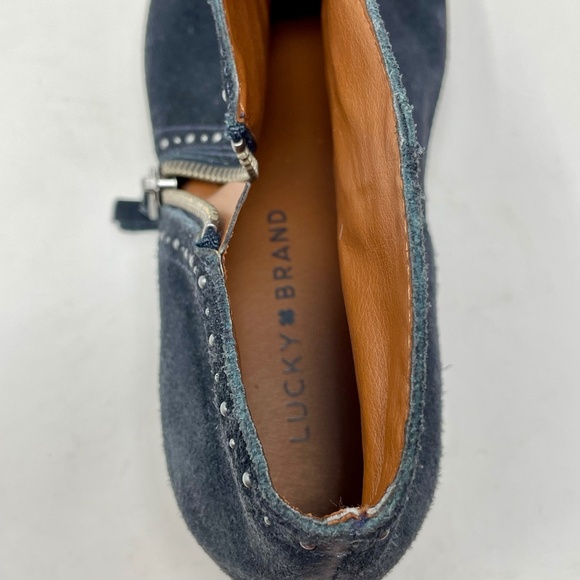 Studded Lucky Brand gray suede ankle booties. Size 8 M. - Picture 10 of 10